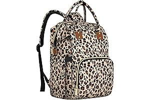 Multifunction Leopard Diaper Bag Backpack