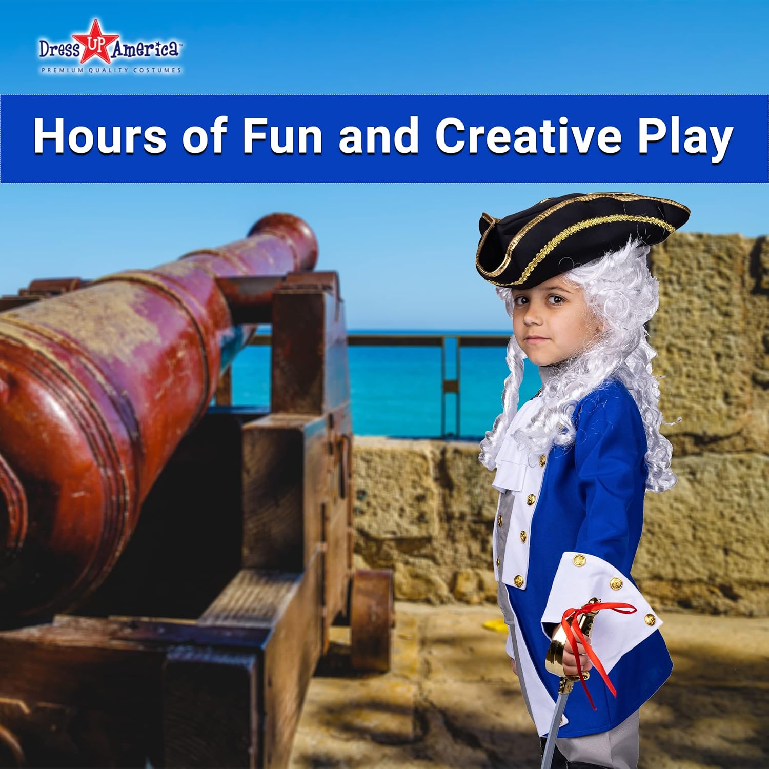 Dress Up America Colonial Patriot Costume With Hat And Wig - Image 6