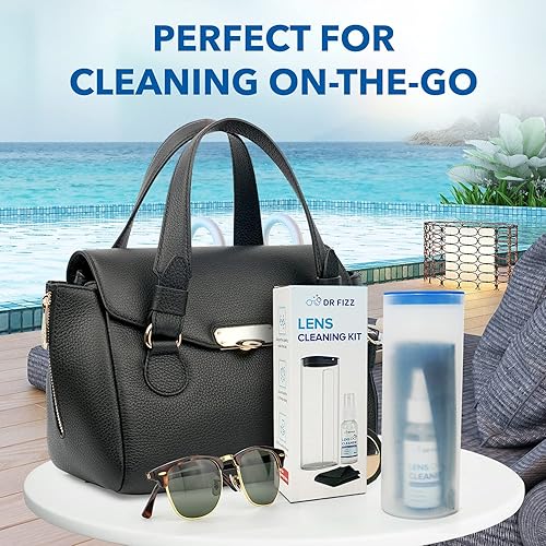 Miniatura 6 de Kit de spray limpiador de lentes para lentes de ojos, sin alcohol, solución de limpieza de sombrillas con paño de microfibra, contenedor de