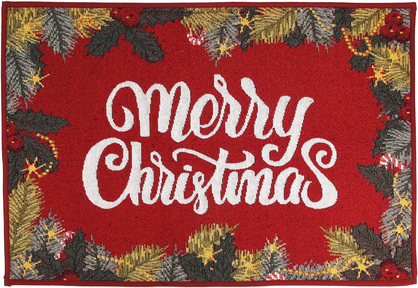 Merry Christmas Rug for Indoor or Outdoor Use NonSlip