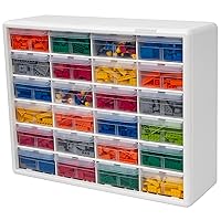 Vista 37 de Akro-Mils 10164 64 Piezas de plástico de equipo de almacenamiento y Gabinete cajón, 20 x 16 x 6-1/2 pulgadas, color negro