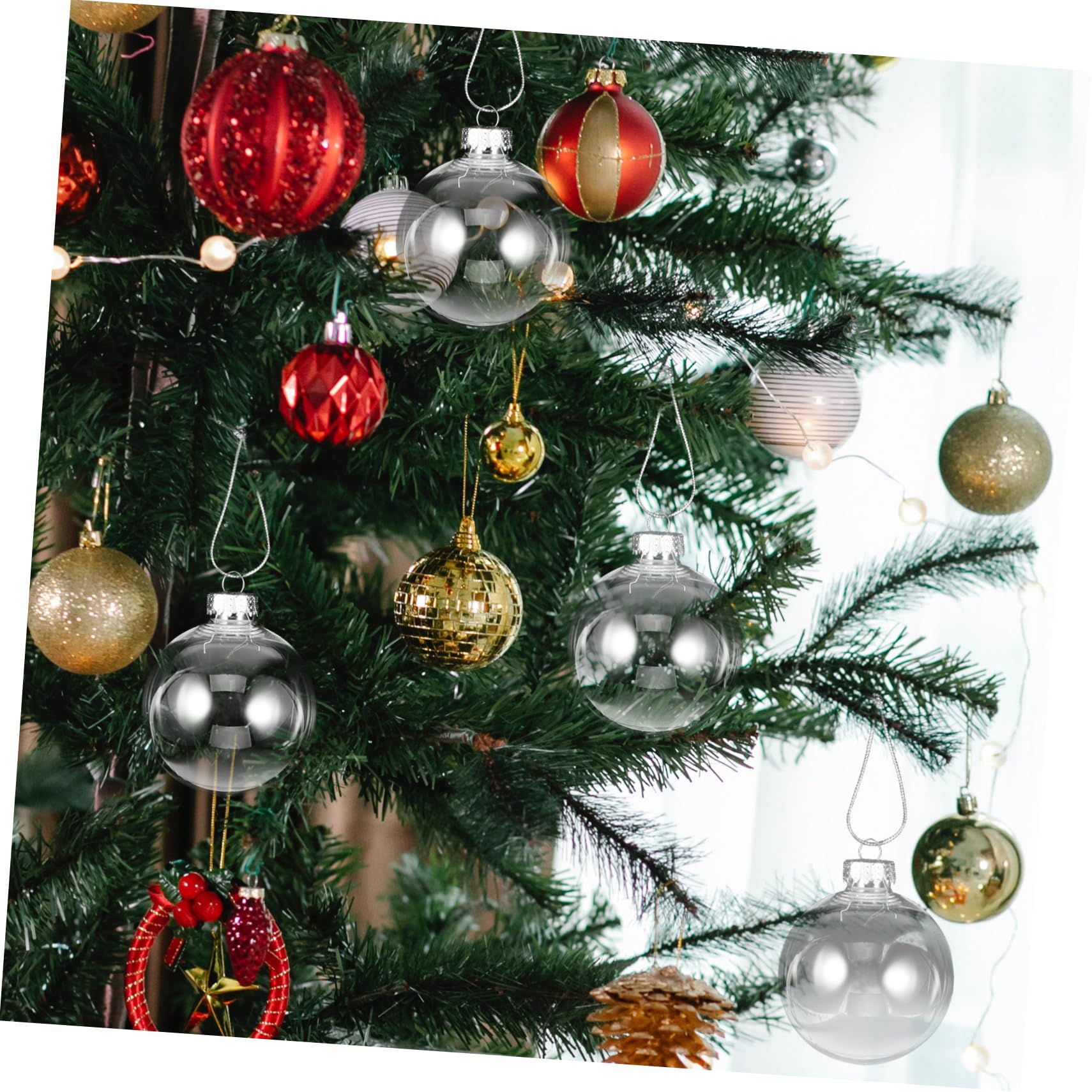 Hohle Weihnachtsdekoration Für Weihnachtsbaum 8 cm 20-teiliges Set Weihnachtsdekorationsspielzeug Für Party-weihnachtsbedarf