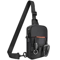 DEYACE Mens Sling Bag YKK Zippers Small Crossbody Bag for Hiking Travel Work Water Resistant Utility EDC Mini