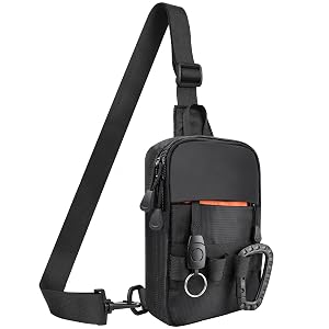 DEYACE Mens Sling Bag YKK Zippers Small Crossbody Bag for Hiking Travel Work Water Resistant Utility EDC Mini