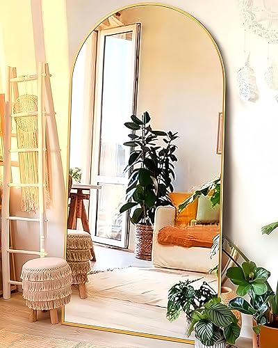 Miniatura 3 de Espejo de arco de longitud completa, espejo de longitud completa, espejo de piso arqueado, espejo de pared de 76 x 34 pulgadas, espejo de piso de