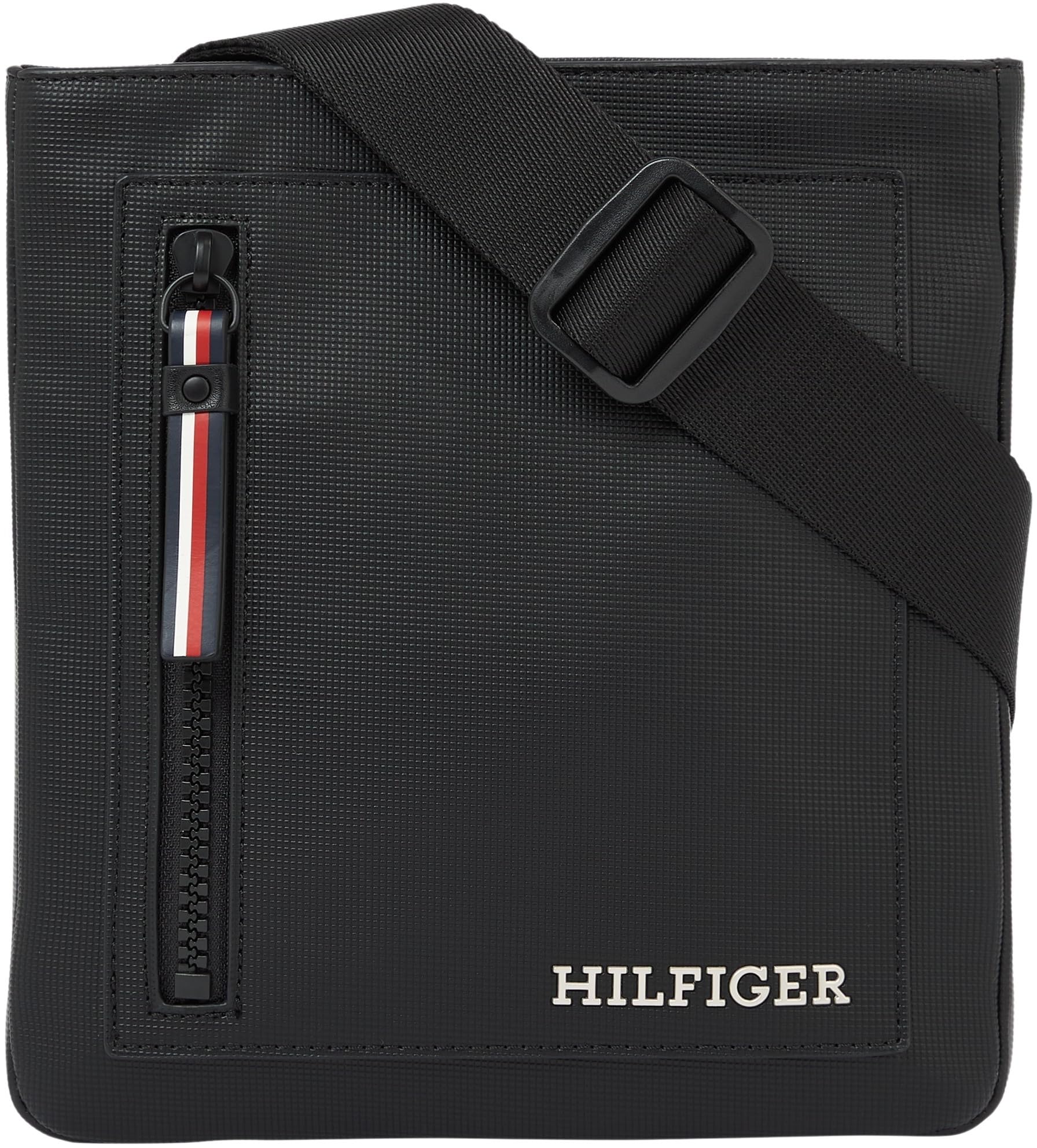 Tommy Hilfiger Men Shoulder Bag Pique Mini Crossover Medium, Black (Black), One Size