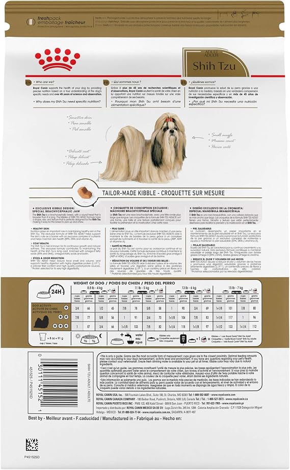 ROYAL CANIN Breed Health Nutrition Shih Tzu Adult Dry Dog Food, 10 lb Bag