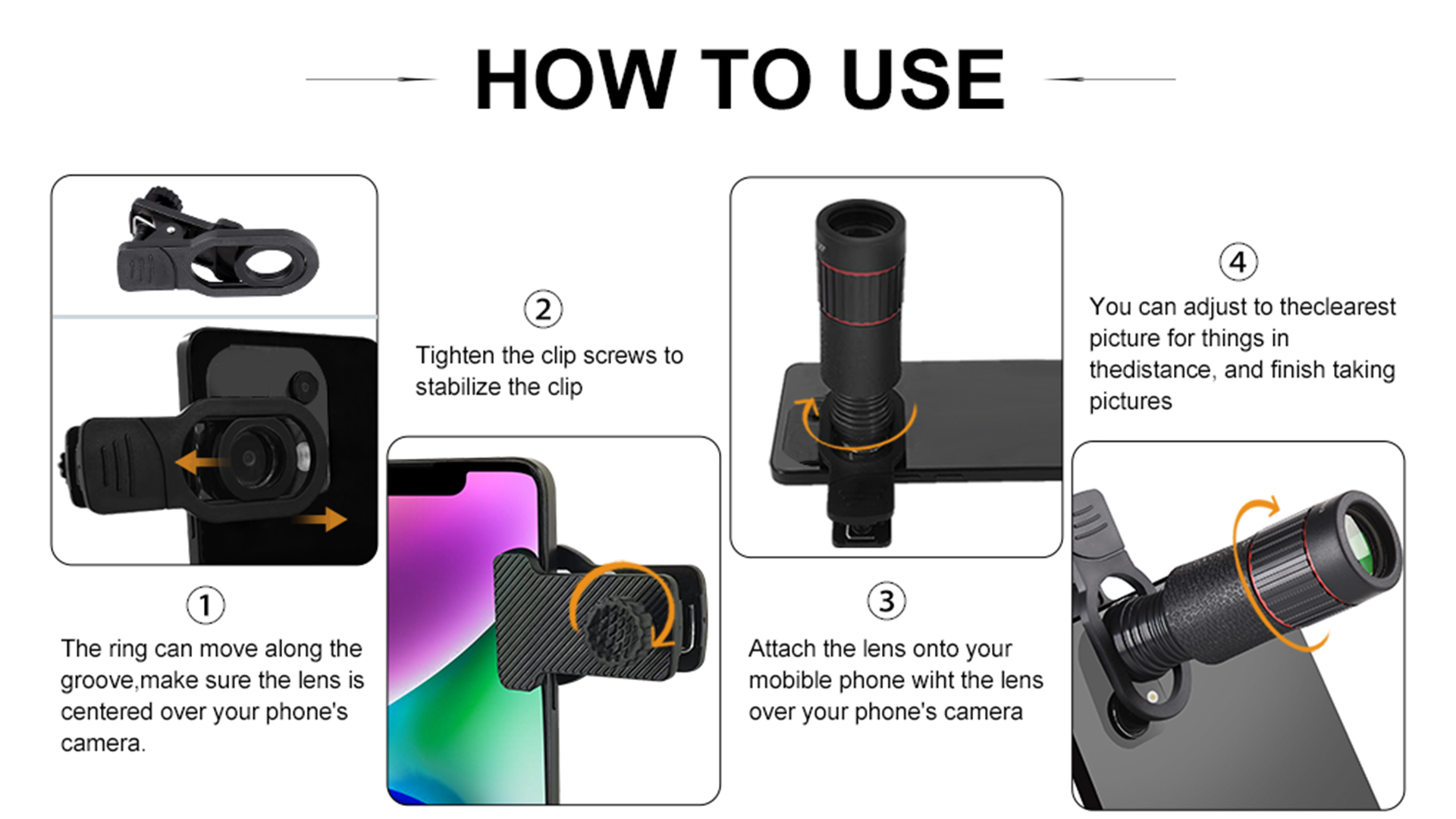 Amazon.com: 32X Long Focus Telephoto Phone Lens for iPhone and