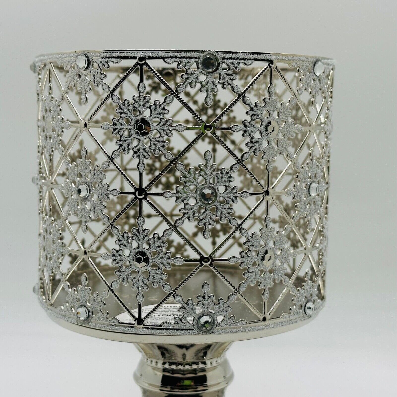 Bath & Body Works Geo Snowflake Pedestal Candle Holder Sleeve