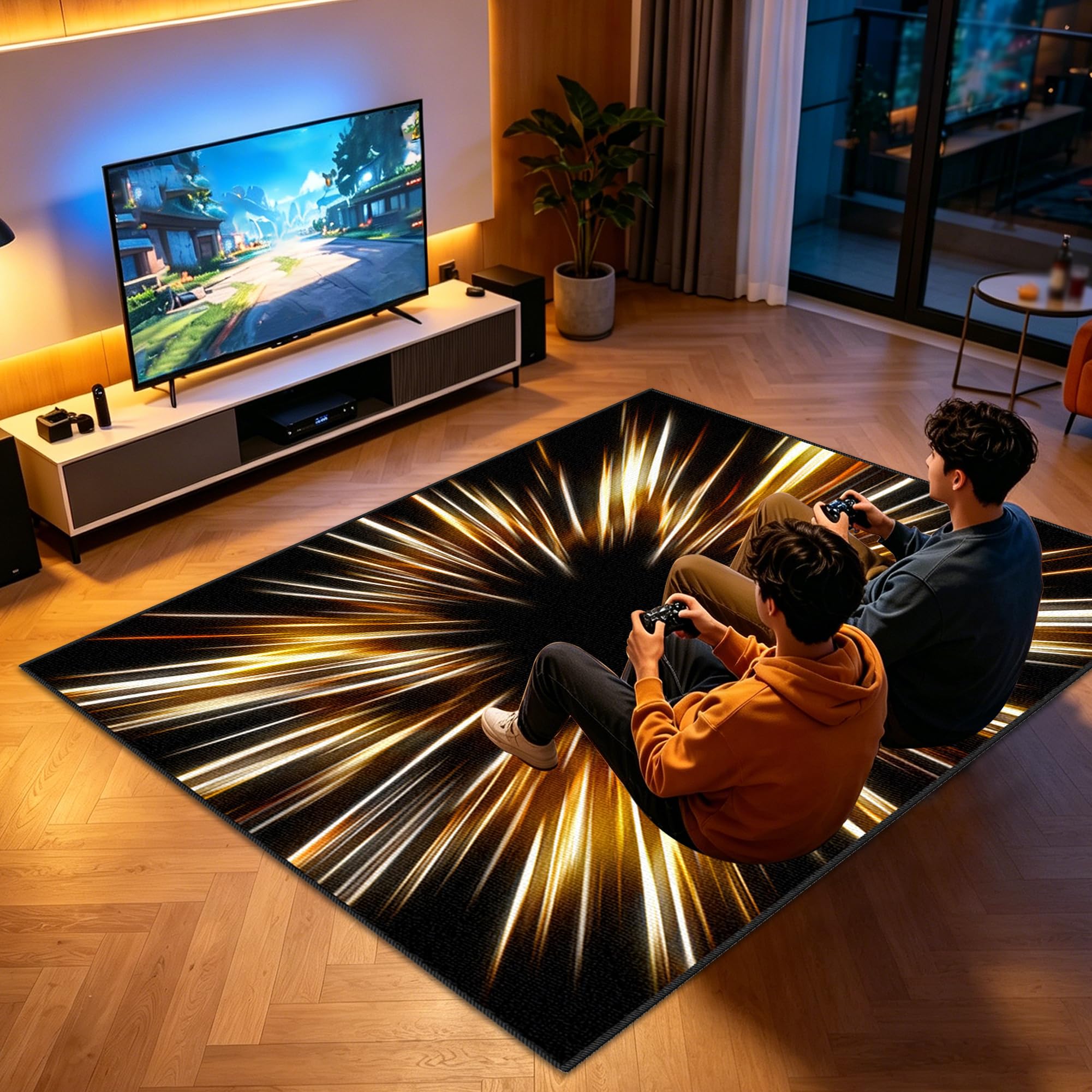 Dywan do sypialni Gaming Mata do gier na krzesło komputerowe 120 x 140 cm Antypoślizgowy dywan krzesło do gier na salę zabaw Dywan do salonu dla graczy Chłopiec