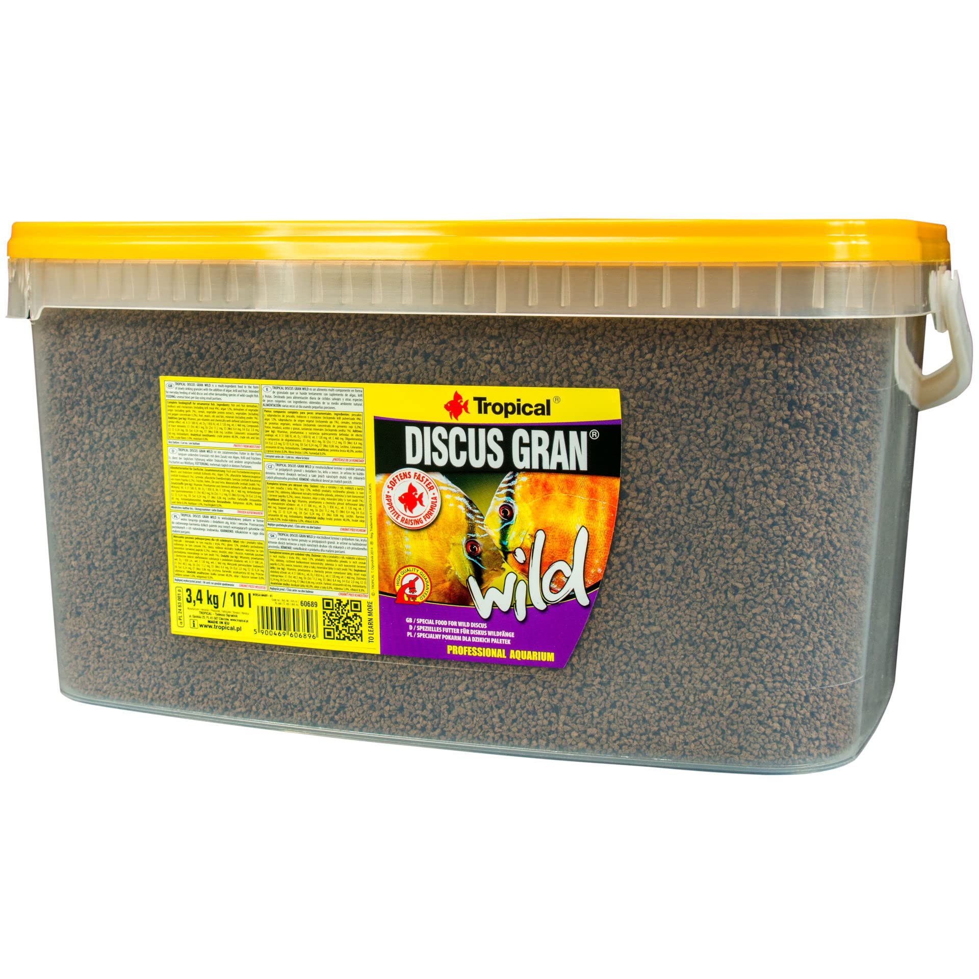Tropical Discus Gran Wild 10L / 4,4kg - Alimento Especialmente formulado para Peces Discos Salvajes