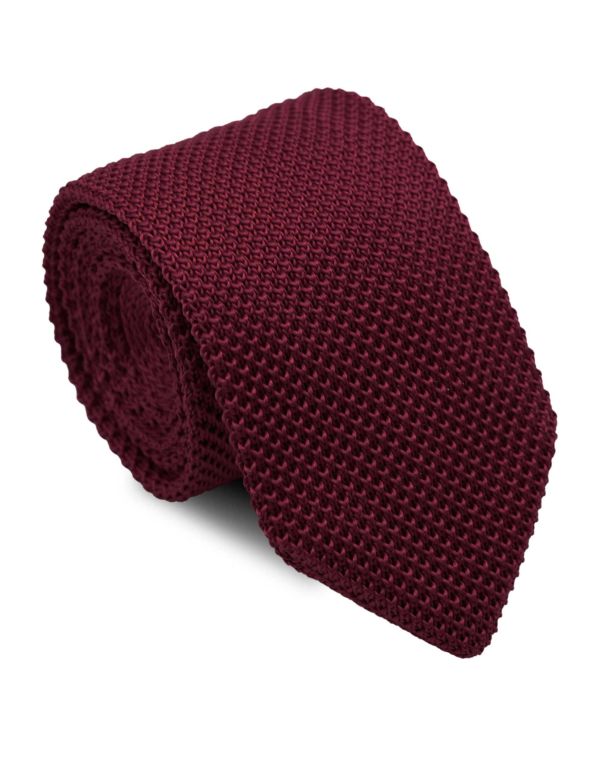 Luckyvestir Knit Ties for Men Solid Color Skinny Tie Knitted Necktie Formal Business Wedding Graduation Dinner