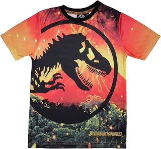 Jurassic World Lava Logo T-Shirt, Kids, 3-13 Years, Orange, Official Merchandise