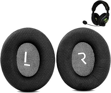 Ear Force X12 Headphone Reinforced Durable Fabric Replacement Earpads Compatible with Turtle Beach Ear Force X12 / X11 Headphones Earpads Cushion