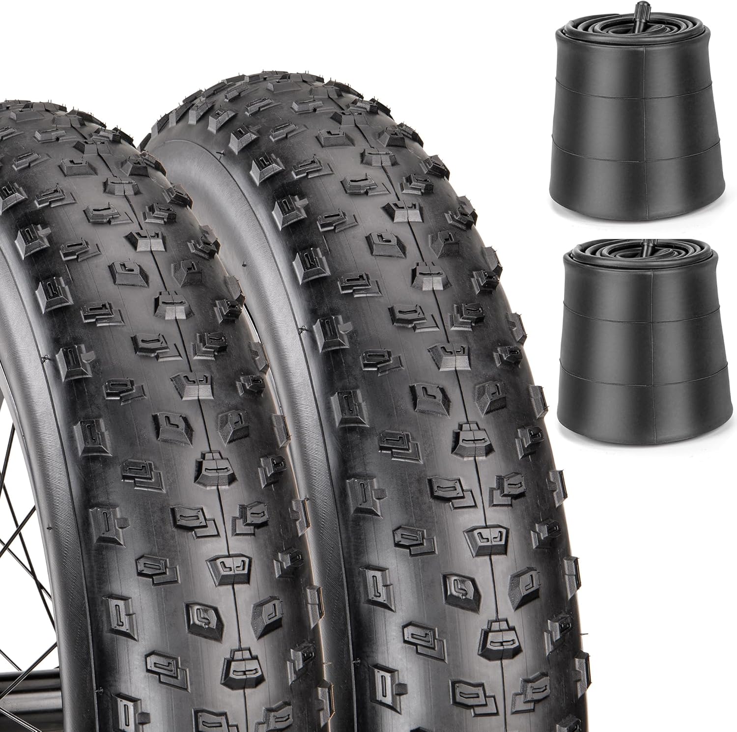 Fat Tire - 20” x 3.0”, 20” x 4.0”,26” x 4.0”Puncture Resistant Fat Bike Tire, Durable Folding 60 TPI Tires for E-Bikes,Mountain Bikes,Electric Bicycle