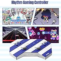 Vista 4 de PB TAILS Blue and White Bluetooth Game Controller - Portable Mini Gaming Controller for PC, Switch, Steam, Steam Deck, Phone - WirelessWired