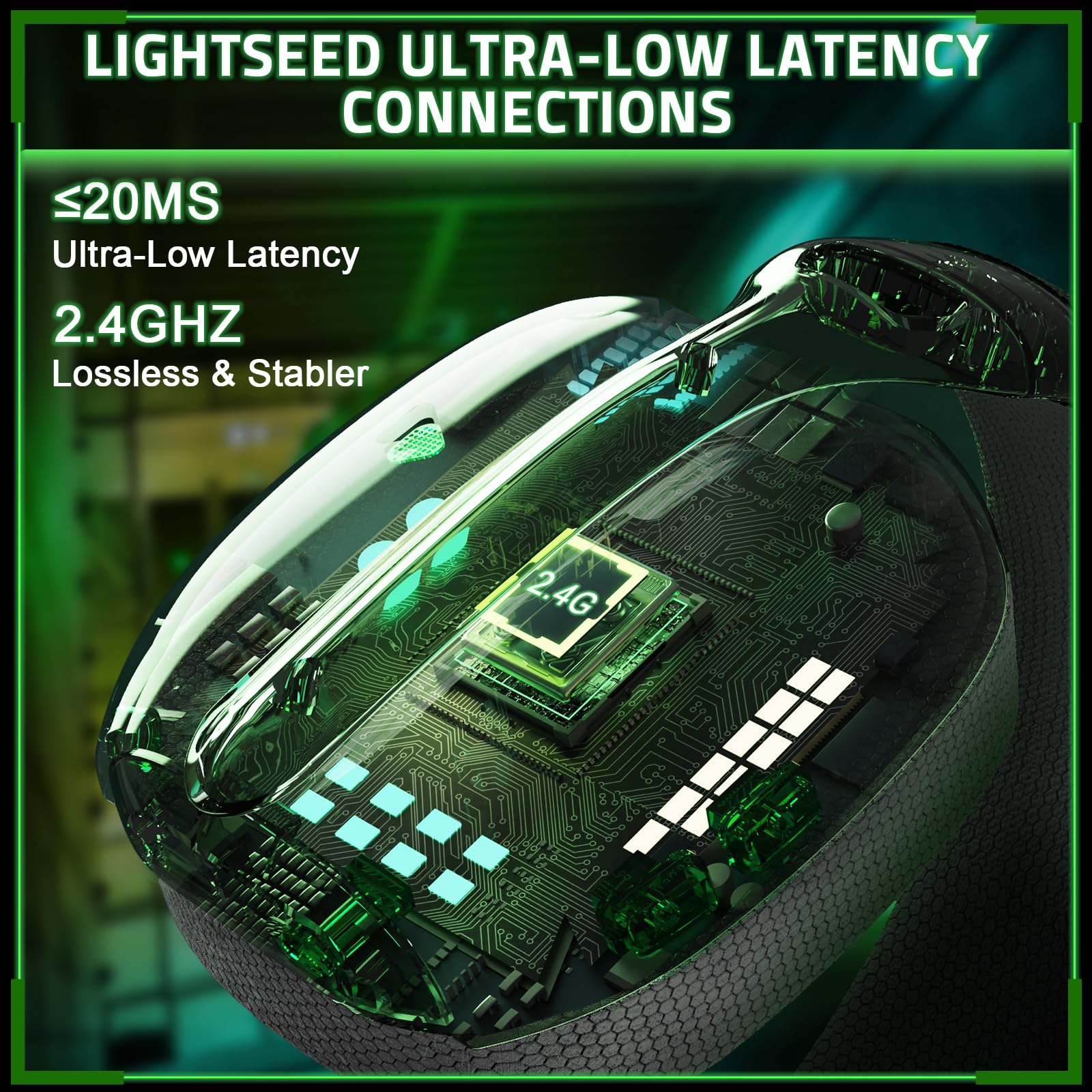 ATTACK SHARK L80PRO Cuffie da Gaming Wireless, Microfoni Doppi Regolabili, Suono Surround 3D, 20ms di Bassa Latenza, Driver da 40mm, 3 Modalità (2.4G/Bluetooth/Cablato) per PC/Phone-Bianco