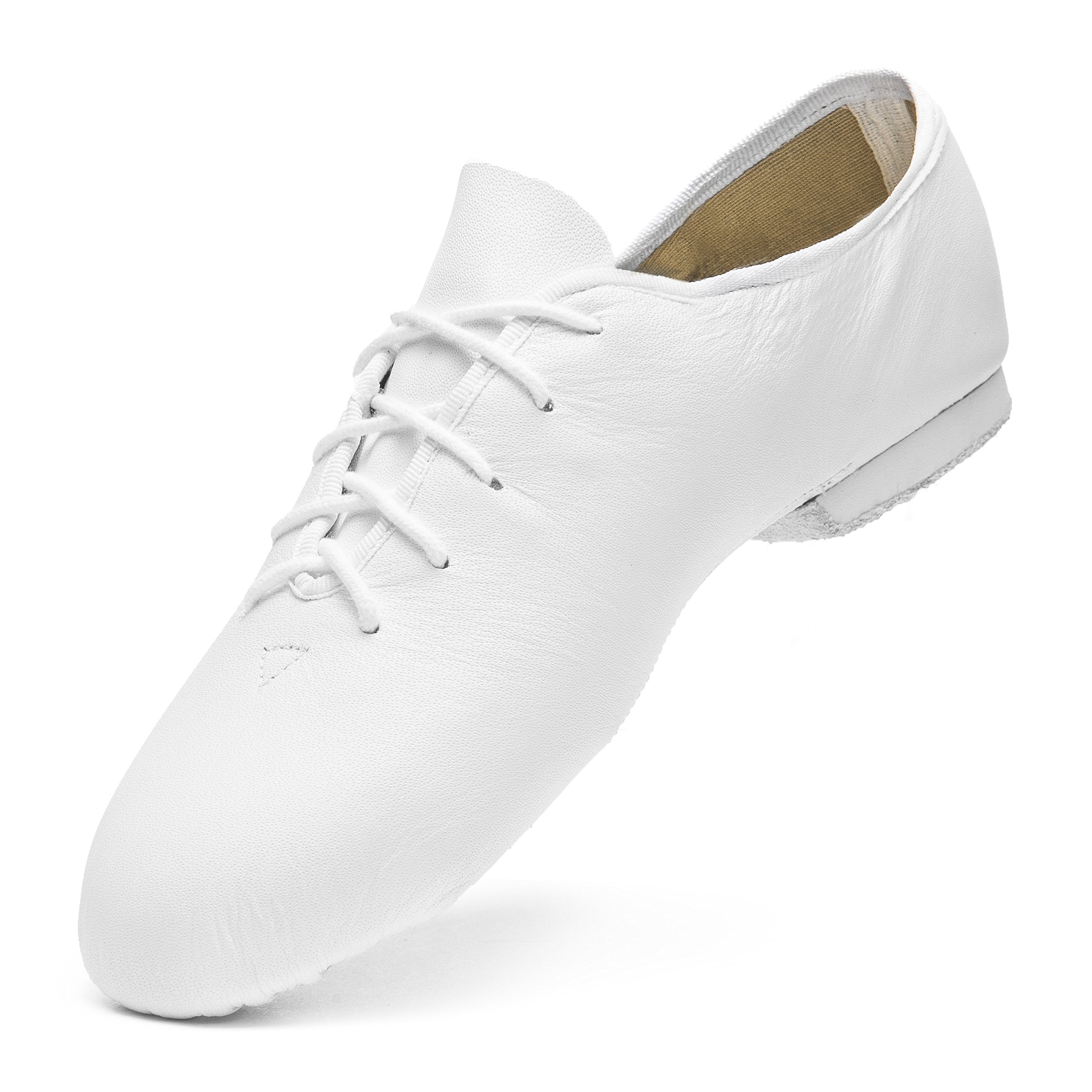 Rumpf Jazzschuhe Basic II 1270 für Gymnastik Jazz Tanz, Leder mit geteilter Chromledersohle