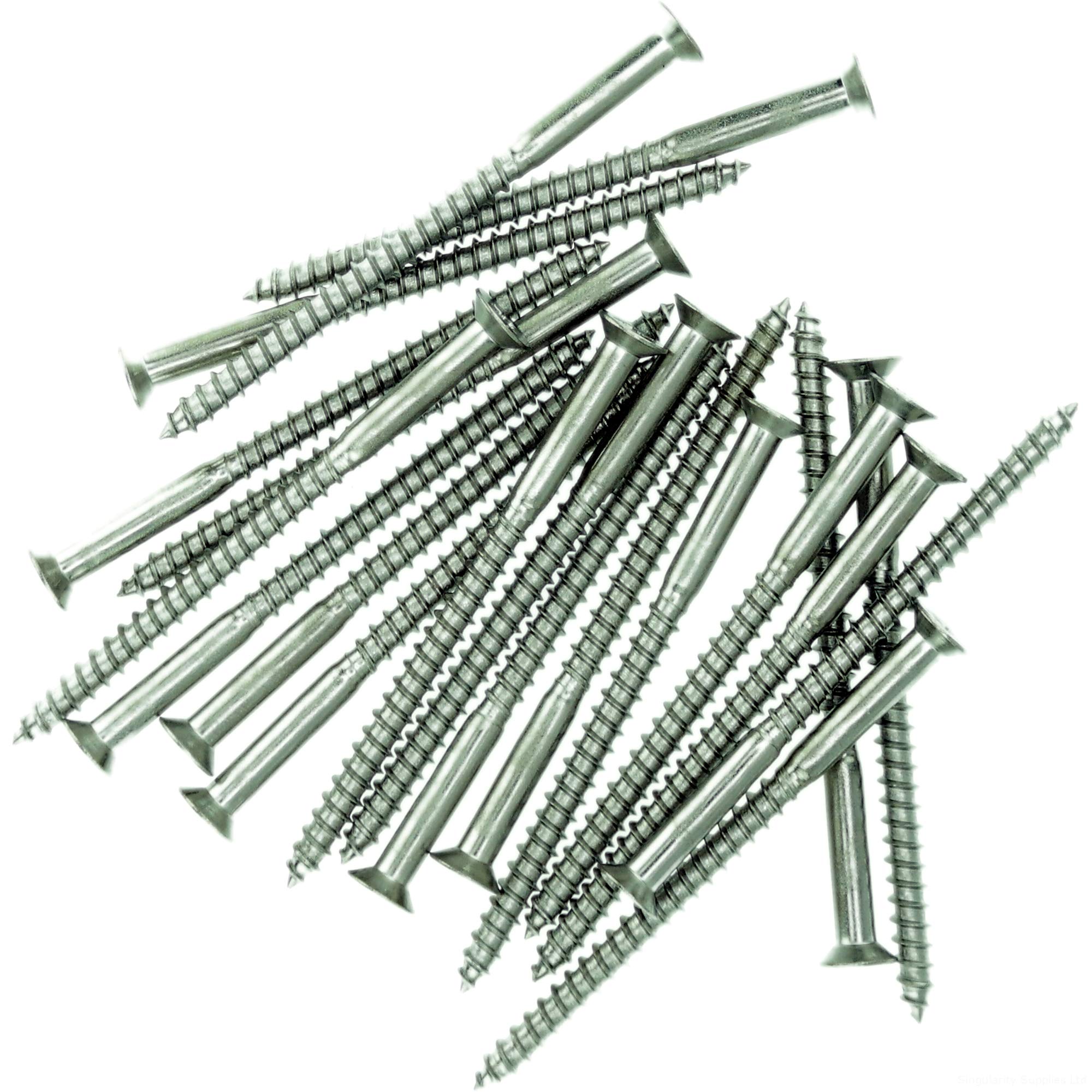 Singularity Supplies No.4 X 0.78 (3.0Mm X 20Mm) Pozi Countersunk Wood Screw - Stainless Steel (A2) (Pack Of 20)