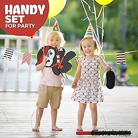 Birchio Ninja Pinatas Bundle with a Blindfold and Bat (16.5x12.6x4 Inches), Perfect for Birthday Parties, Theme Parties for boys, Decorations