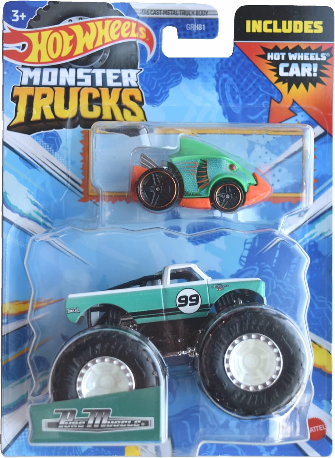 Hot Wheels Monster Trucks Pure Muscle, Includes Car