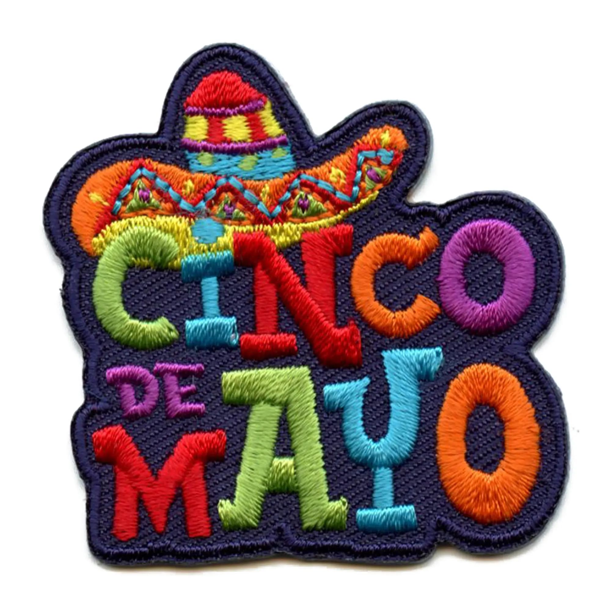 Cinco De Mayo Patch Colorful Fiesta Holiday Embroidered Iron On