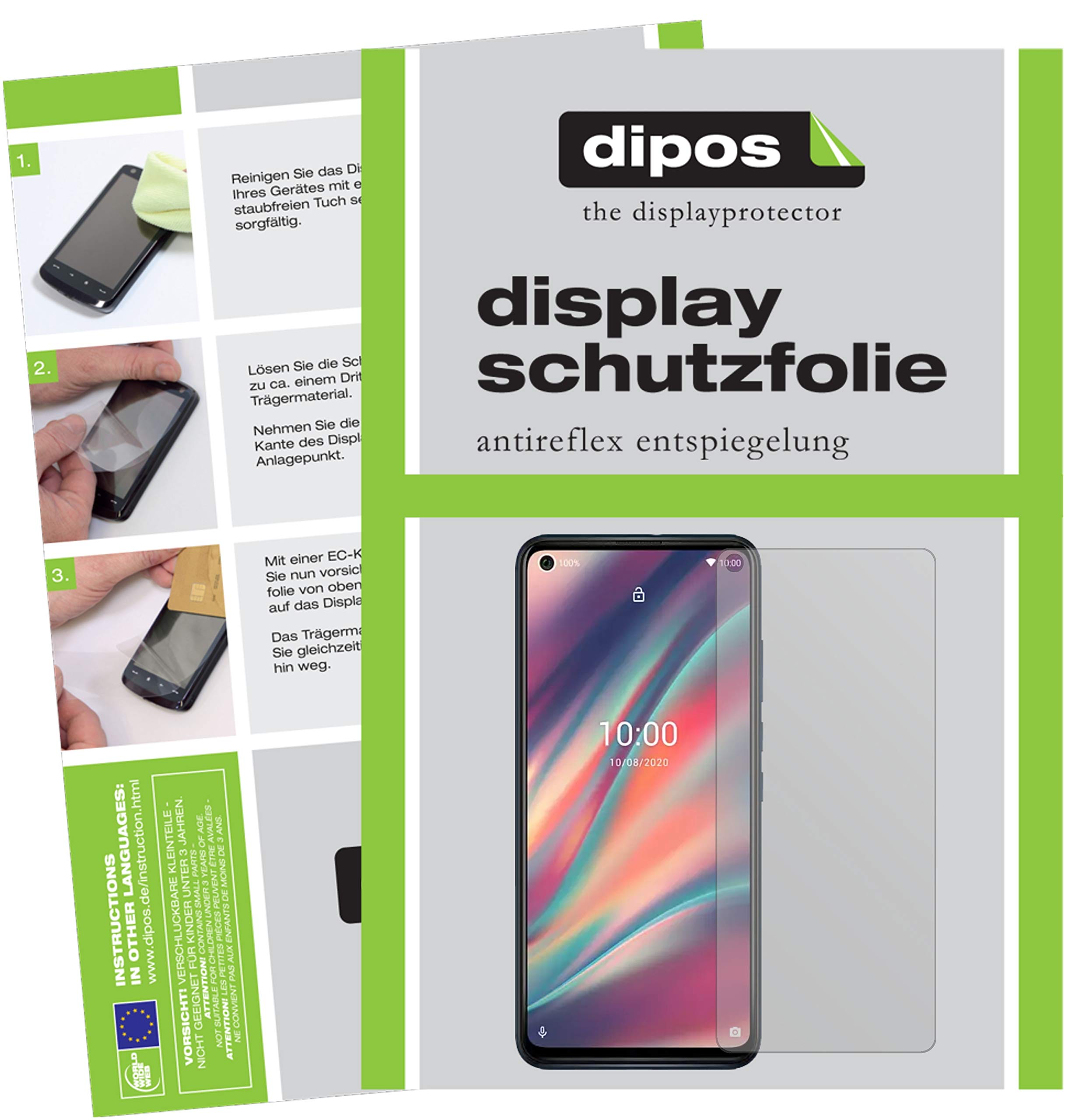 dipos I 2X Pellicola Protettiva antiriflesso Compatibile con Wiko