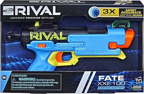 Miniatura 8 de NERF Rival Fate XXII-100 Blaster sistema Rival más preciso mira trasera ajustable carga de roches incluye 3 rondas de accu Rivales