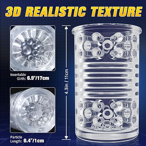 Miniatura 5 de Masturbador automático masculino, taza de masturbadores masculinos con 7 modos de empuje y rotación para estimulación del pene, juguete eléctrico