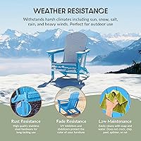 Vista 43 de WestinTrends Malibu - Juego de 2 sillas Adirondack plegables de polietileno para exteriores, color lima