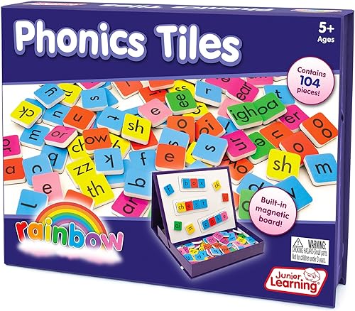 Miniatura 7 de Junior Learning Azulejos Rainbow Phonics con tablero magnético incorporado multi