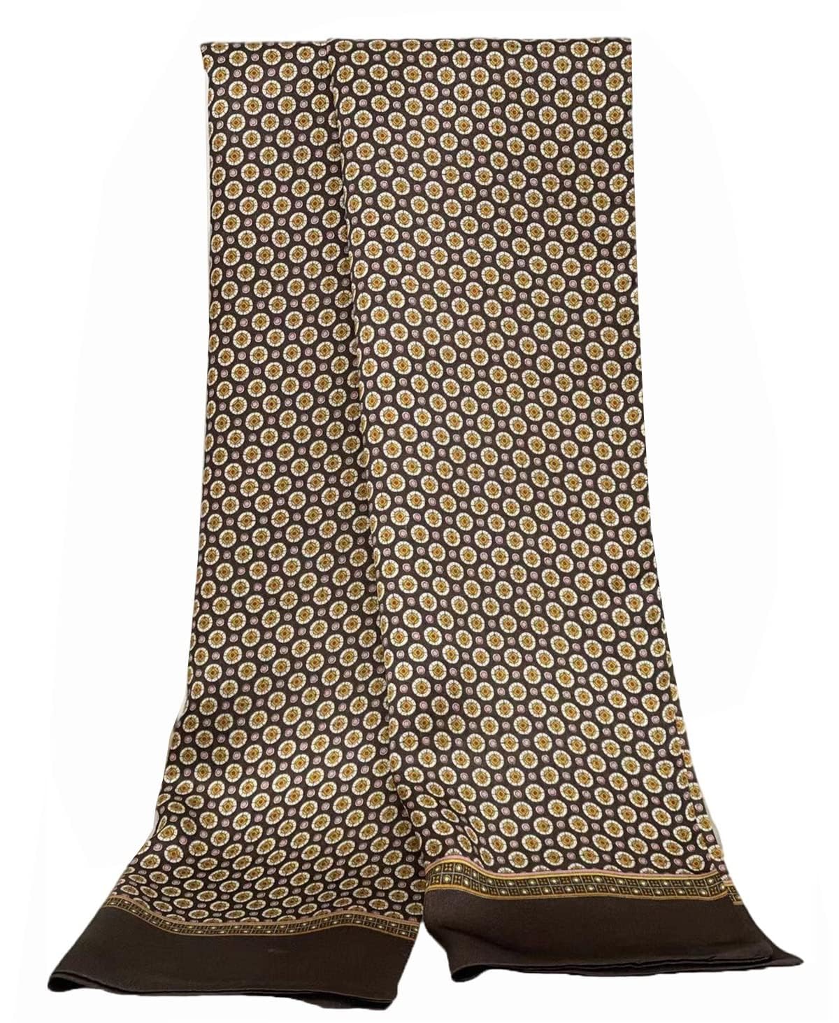Foulard en Soie Vintage pour Homme, 100% Pure, Motif Classique, Double Couche, imprimé Gentleman
