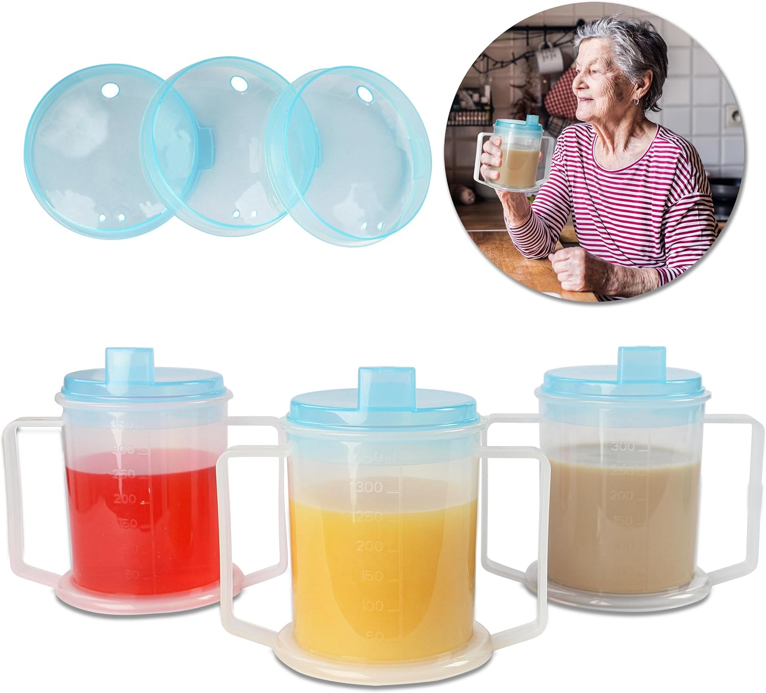 Mondo Medical Double Handle Adult Sippy Cups for Elderly Assistance