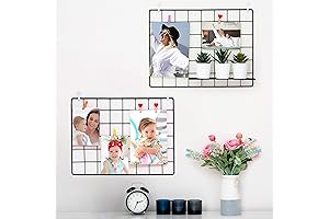 2 Pack 12 x 12 Inches Expandable Wire Grid Wall Panel -...