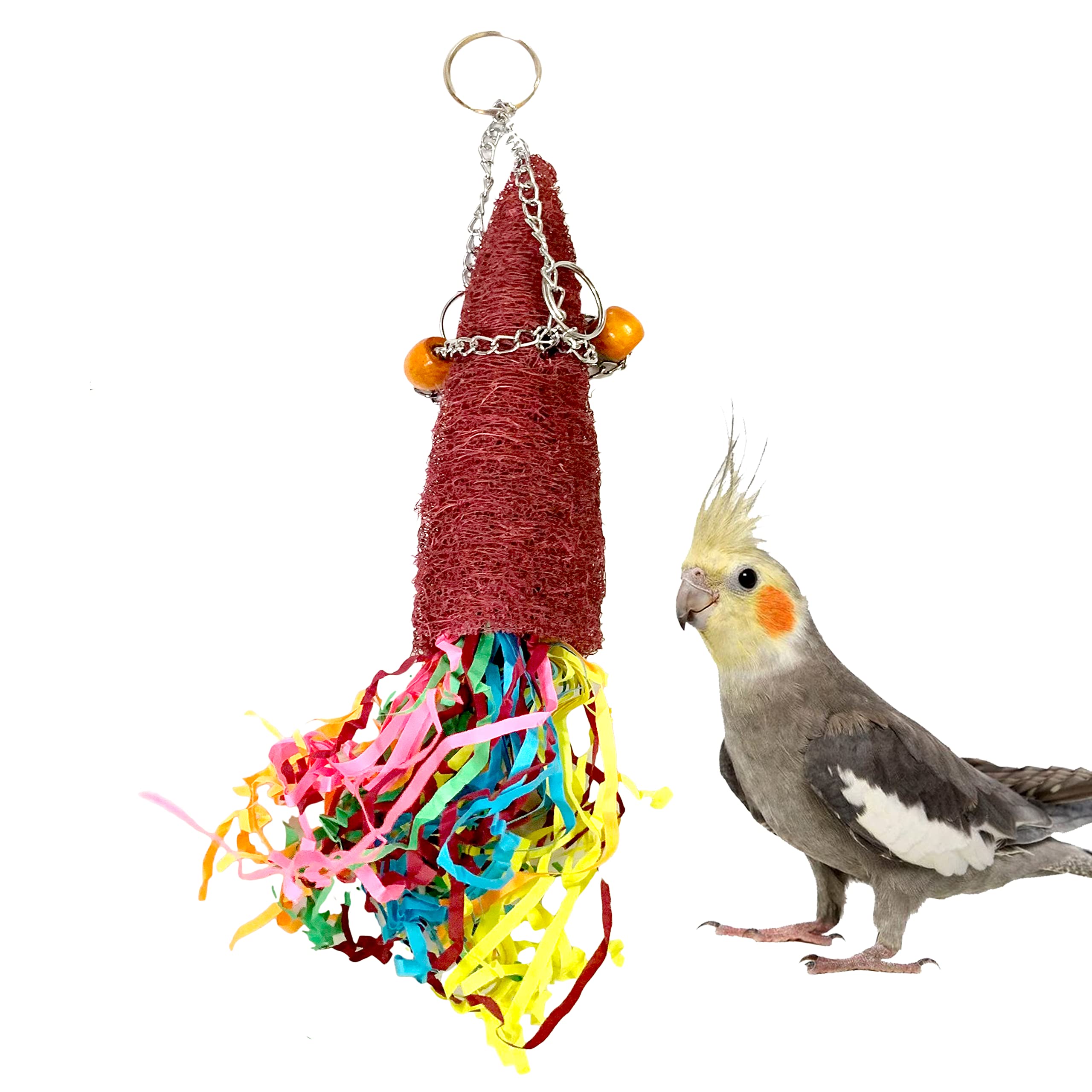 CONGO - NATURAL PARROT TREAT 12X3 Inch Down Side Paper Foraging Luffa Chew Color Hanging Toy for Budgies, Finches, Cockatiel, Lovebirds, and Other Small Birds (Piece of 1) (B0B2D7NV4V) Amazon Price History, Amazon Price Tracker
