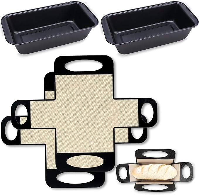 9x5 Loaf Pans for Baking Bread, 2-Pack Bread Loaf Pan