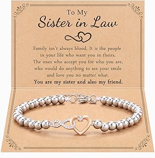 Shonyin Infinity Love Bracelet for Women Girls, Sister-in-law Bonus Daughter Girlfriend Daughter-in-law Great Grandma Bonus Mom