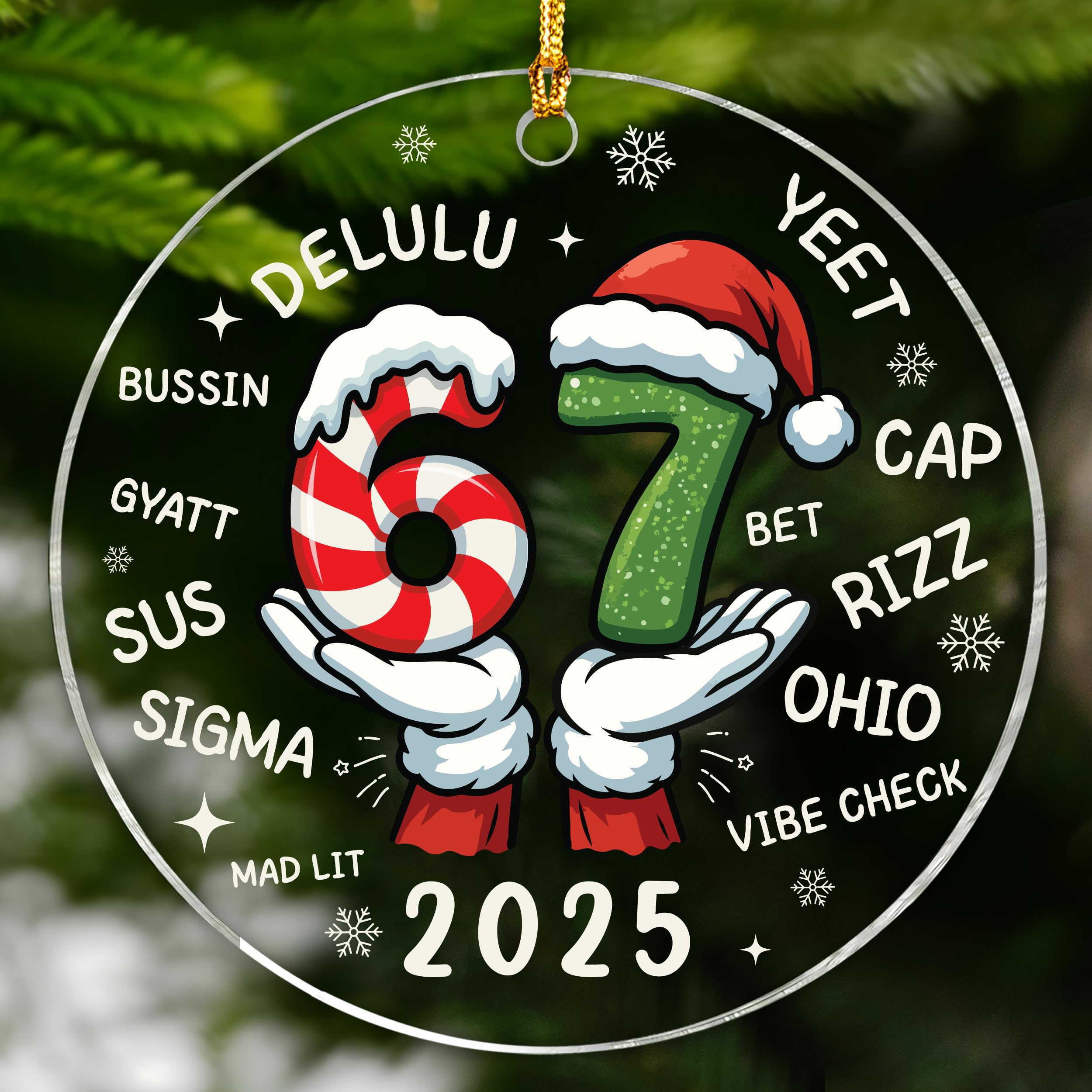 Amazon.com: 67 Six Seven Teen Slang Ornament 2025, Funny Xmas Gift