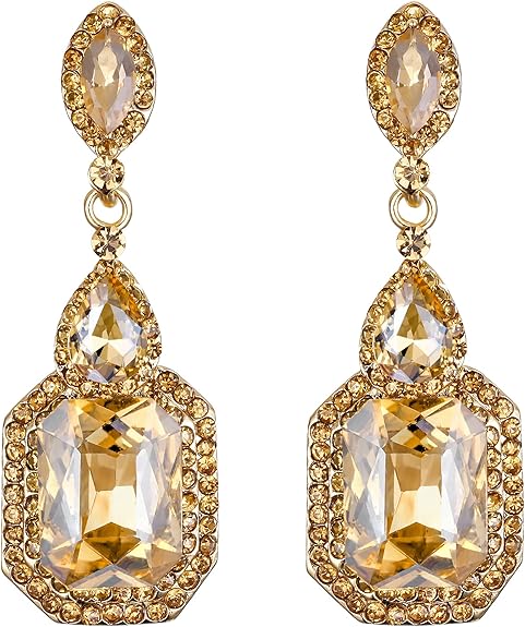 Sophia Crystal Halo Pear Drop Earrings Silver - Elegant Drop