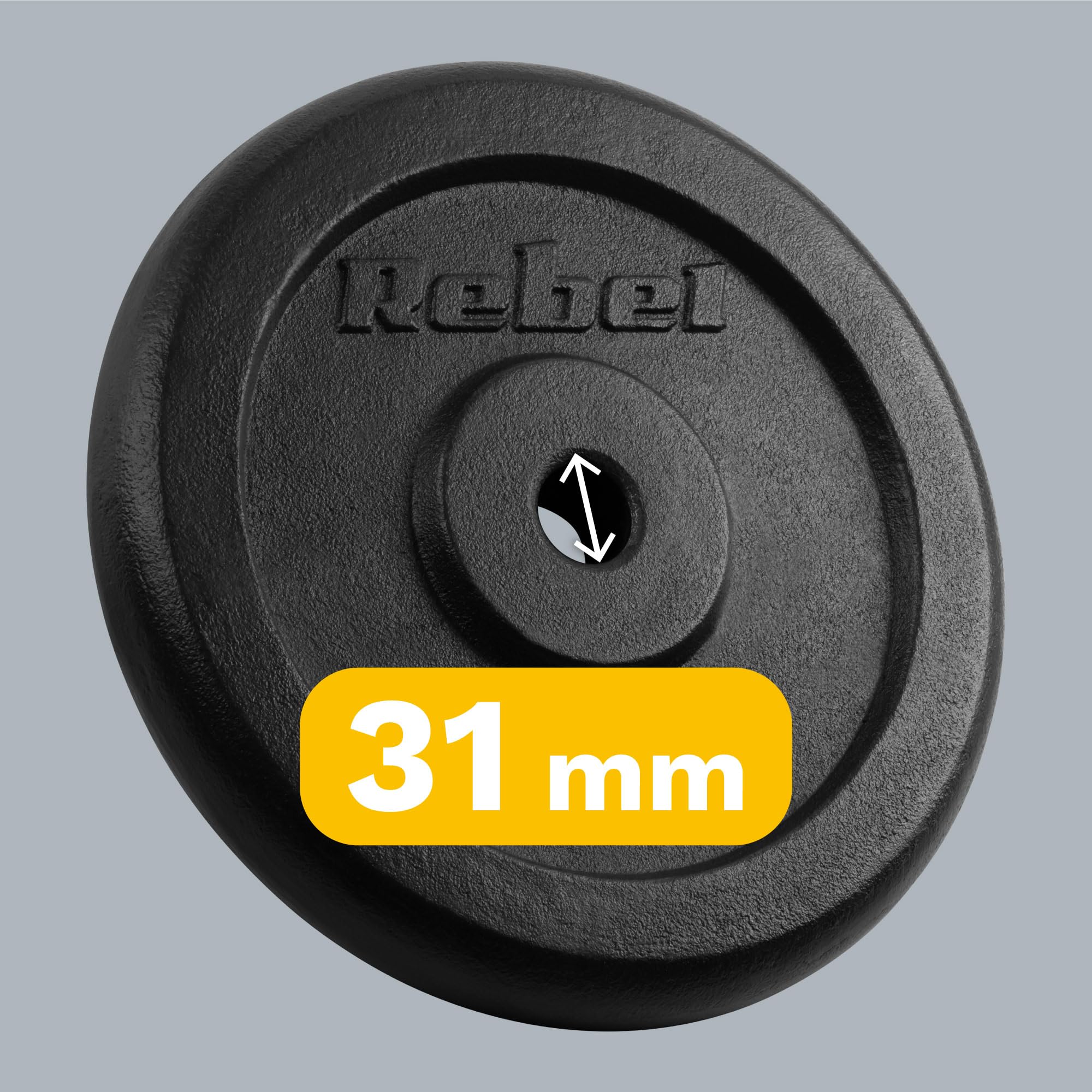 Rebel Zestaw Obciążeń Żeliwnych 2x15kg Otwór 31mm Talerz Klasyczny RBA-2130