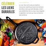 VICTORIA Seasoned Cast Iron Frying Pan 30cm, Day of the Dead La Calaca Special Edition, Suitable for BBQ, Oven, Induction, Gas, Pre-Seasoned Skillet for a Toxic-Free, PFOA-Free Non-Stick Surface - 5