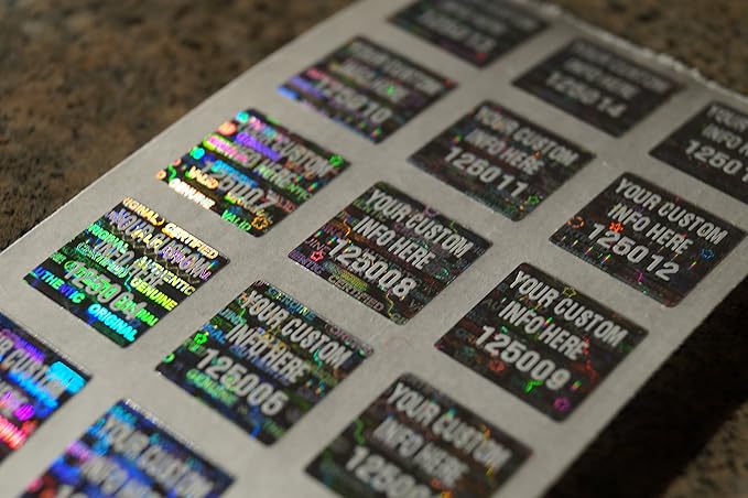250 Pcs Warranty Void Security Hologram Stickers - 32x15mm Tamper Evident Seals | Unique Holographic Design Labels