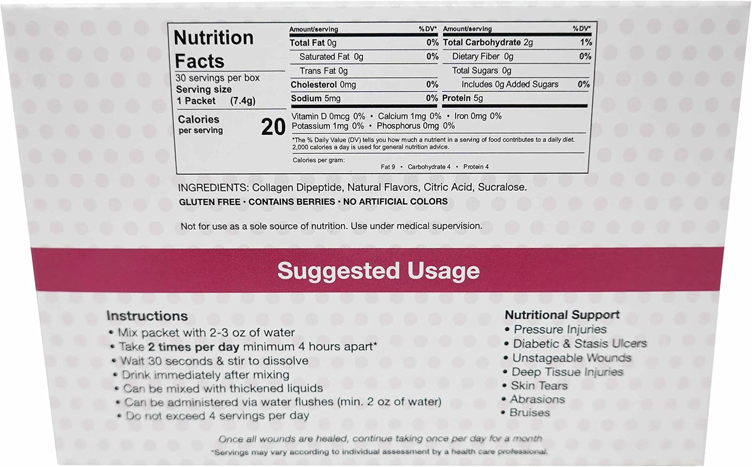 Push Collagen Dipeptide Concentrate - Mixed Berry Flavor