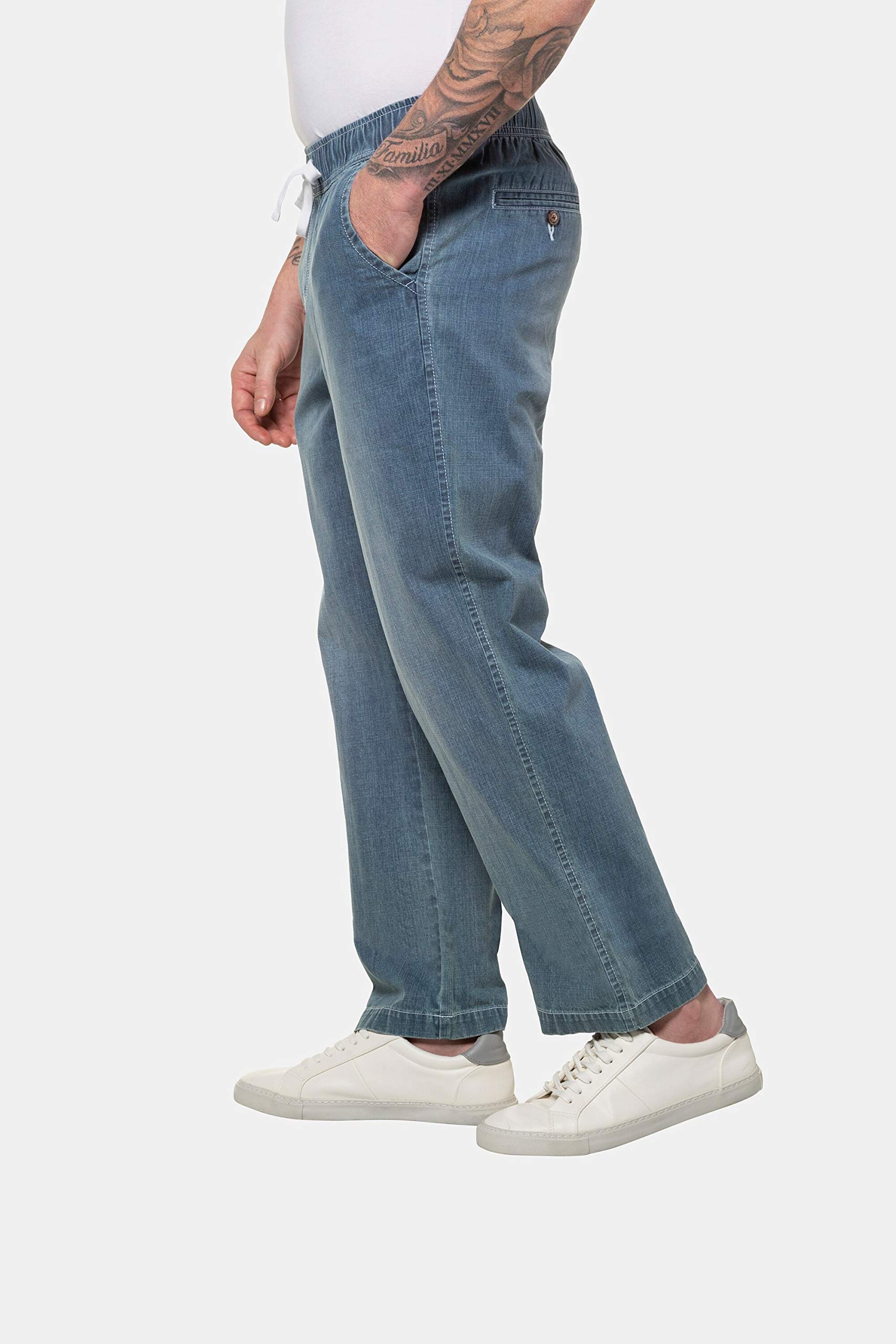 JP 1880 Pantaloni dal Taglio Ampio con Quattro Tasche ed Effetto Jeans 726843