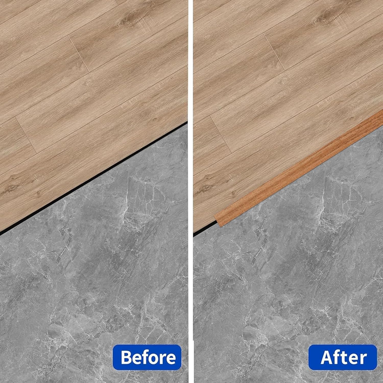 3 szt. 2 cm formowane aluminiowe listwy przejściowe podłogowe płaski metalowy pasek dzielący do łączenia szczelin podłogowych profil laminowany listwy pokrywy krawędzi podłogi (beżowy dąb, 3,3 cm x