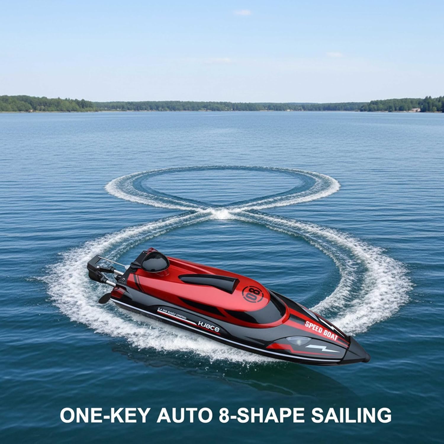 14 inch RC Boat High Speed Remote Control Boat for Kids and Adults, 2.4GHz Outdoor Water Toy 23 + MPH Race Boat for Pool Lake & Great River