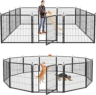 Kfvigoho Dog Playpen Outdoor 12 Panels Heavy Duty Dog Pen 32