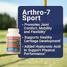 U.S. Doctors Clinical Arthro-7 Sport - Clinically Proven AR7 Blend + 100mg Hyaluronic Acid & Vitamin C for Flexibility, Mobility, & Strong Cartilage - 60 Capsules - 15/30-Day Supply