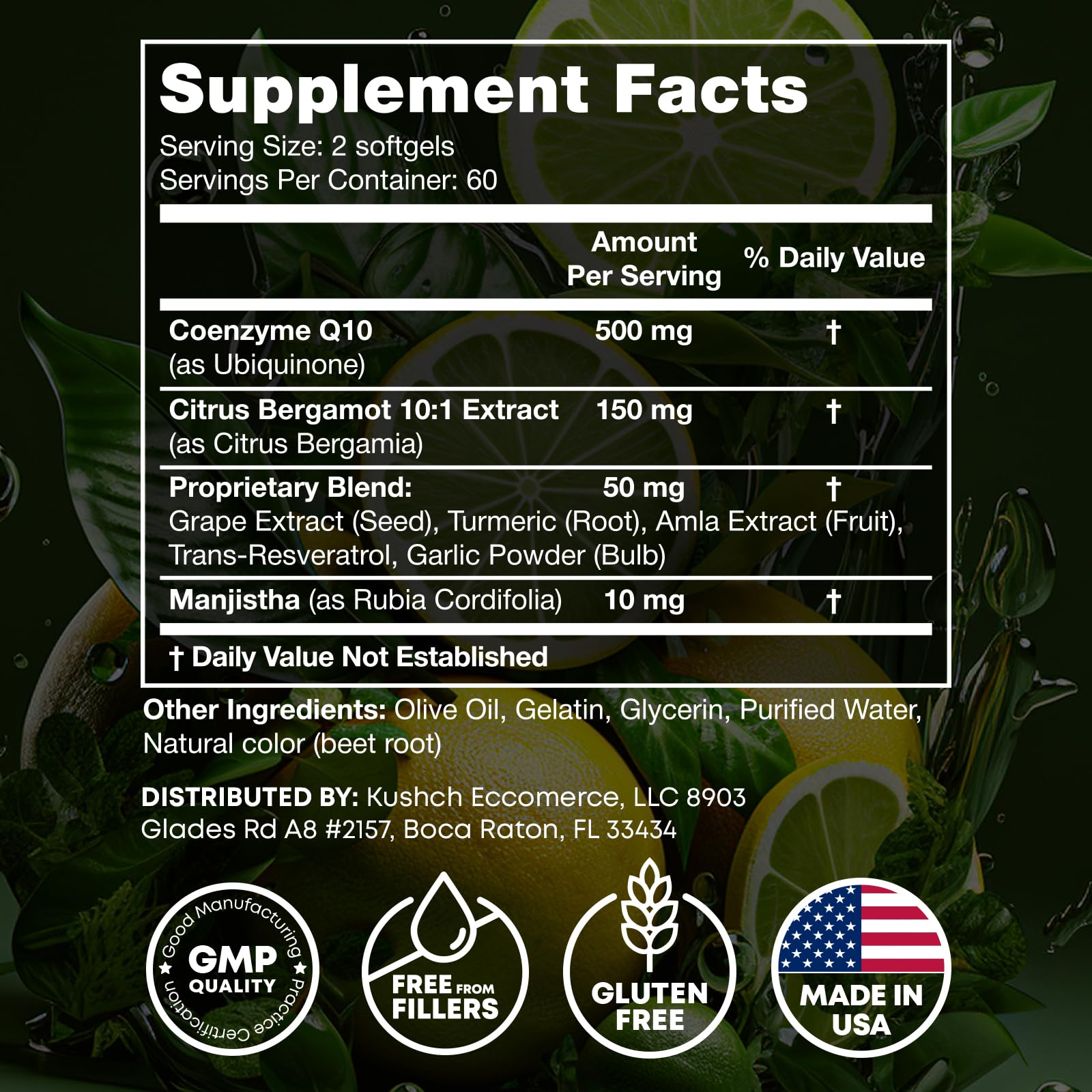 High Absorption CoQ10 500MG - Co Q 10 Supplement 120 Softgels for Heart Health&Energy Production - Enhanced CoQ10 Nutritional Supplements with Coenzyme Q10 - Alternative to Coq 10 400mg softgels — Amazon image 3