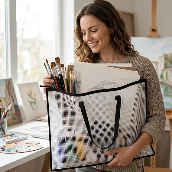 A1 Art Folder Portfolio Case, Professional Artwork Storage Solution, Large Size Art Folder for Artists and Students, 57.8x89.5cm A1 Portfolio Organisation